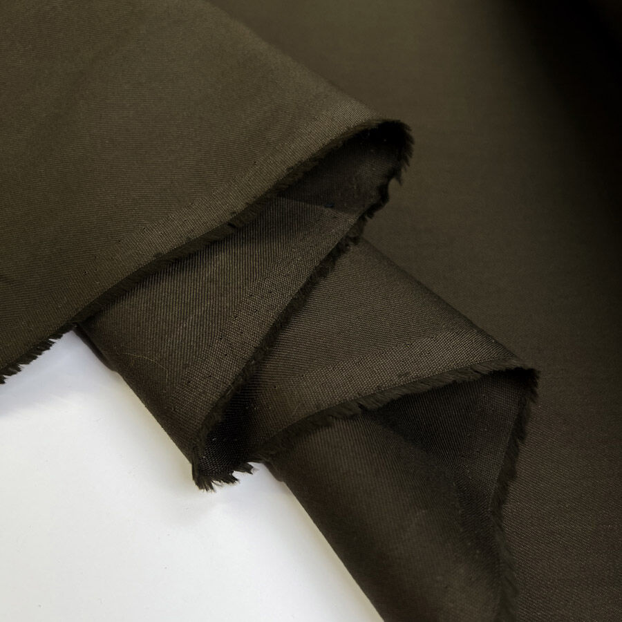 Columbia Cotton Twill Dark Green Olive Woven Trouser Fabric Fold