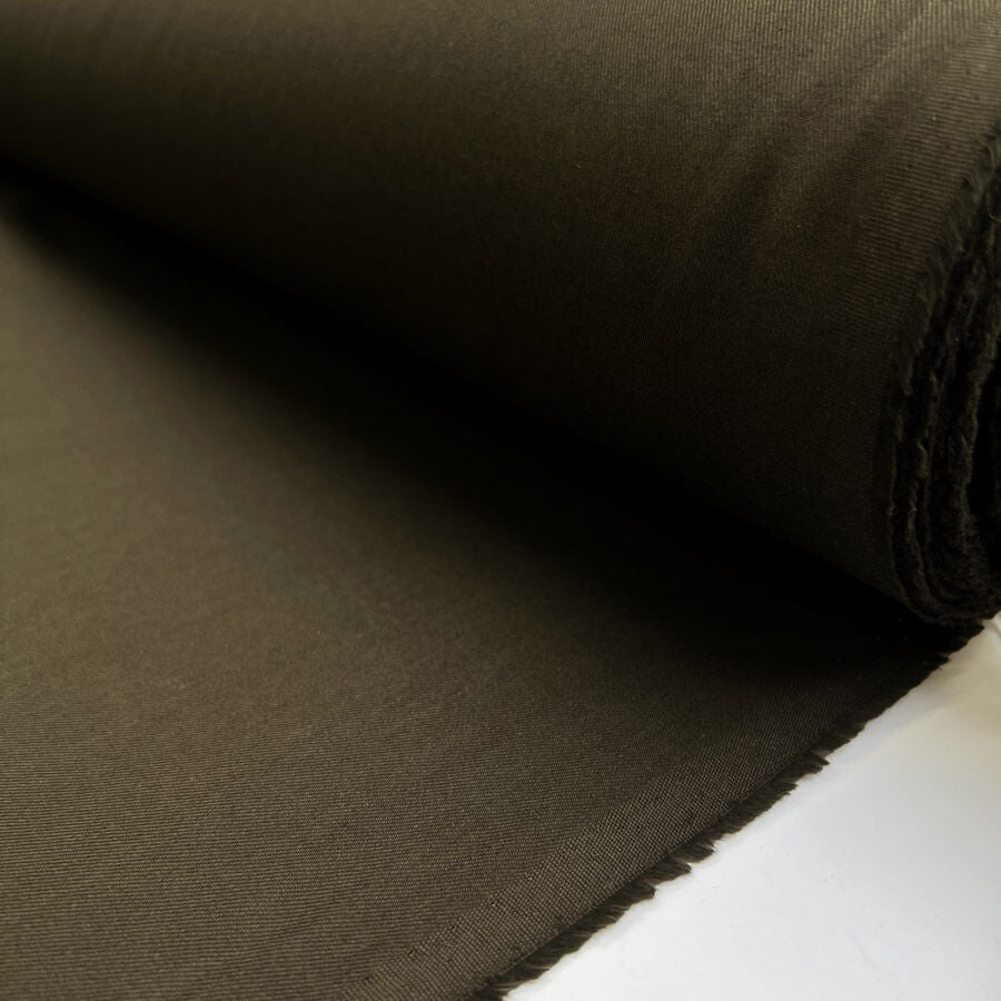 Columbia Cotton Twill Dark Green Olive Woven Trouser Fabric Roll