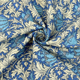 Combed Cotton National Trust Flower Blue Cream