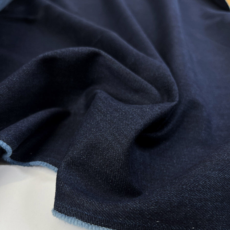 Como Classico Enzo Cotton Italian Blue Woven Fabric