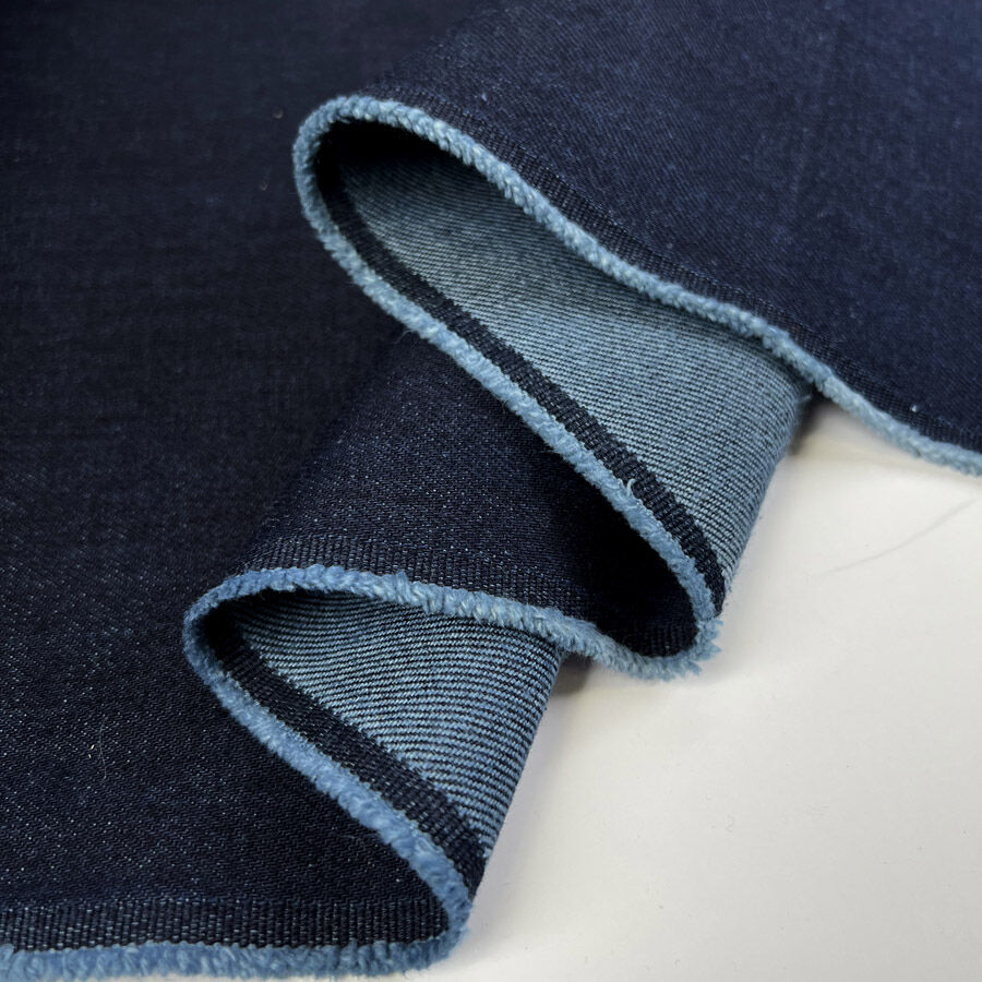 Como Classico Enzo Cotton Italian Blue Woven Fabric Fold