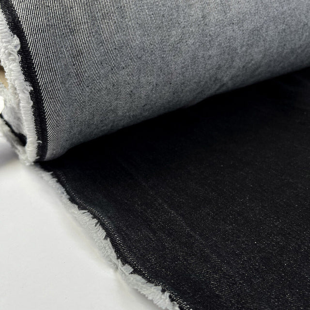 Como Classico Giorgio Cotton Italian Black Woven Fabric Roll