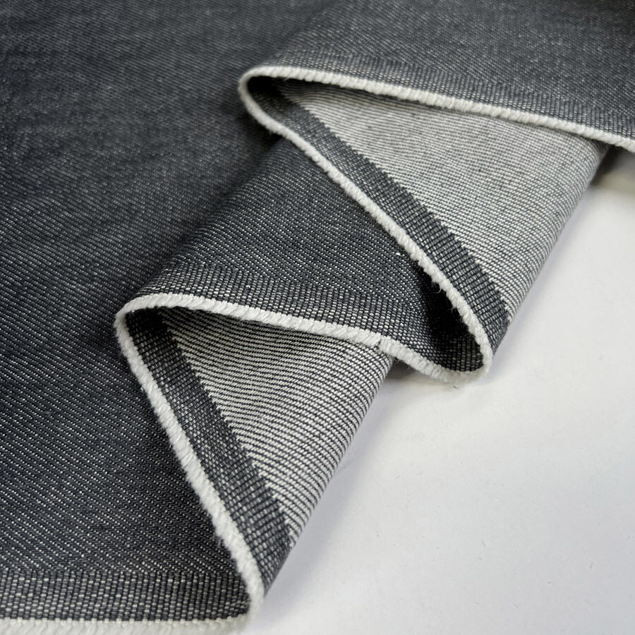 Como Classico Stefano Cotton Italian Grey Woven Fabric Fold