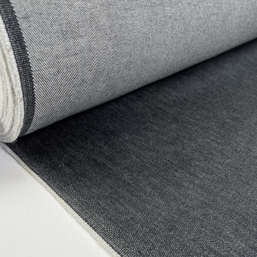 Como Classico Stefano Cotton Italian Grey Woven Fabric Roll