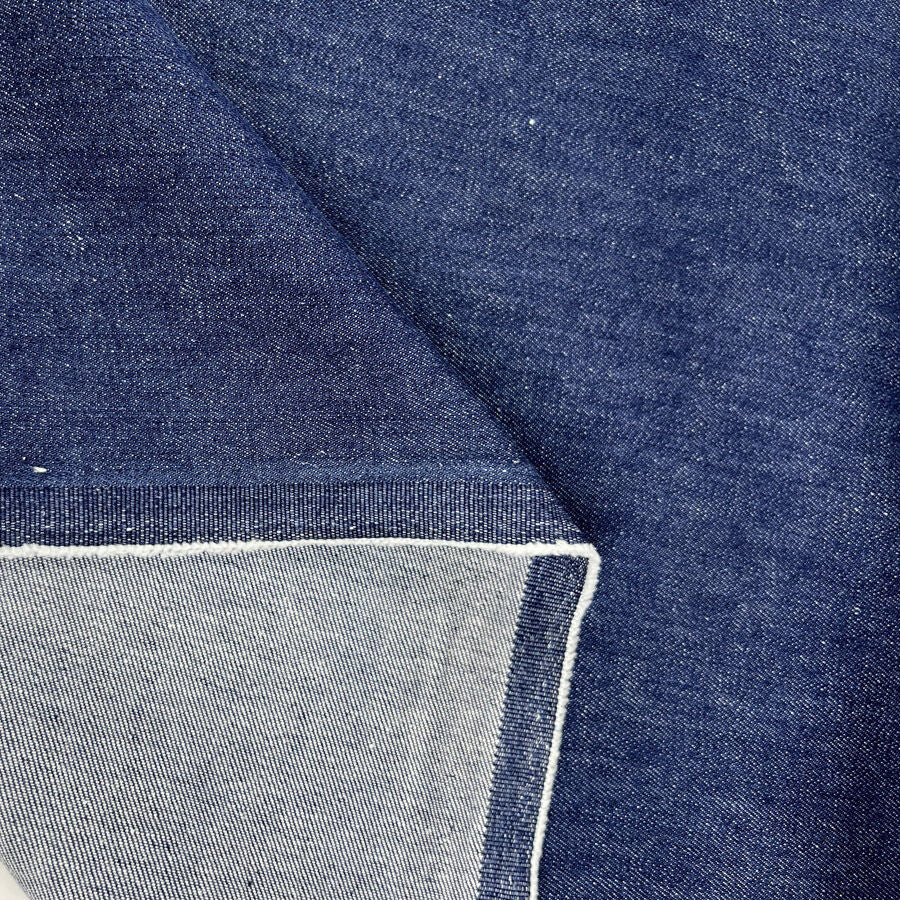 Como Moderno Denim Dario Cotton Elastane Blue Stretch Woven Fabric Fold