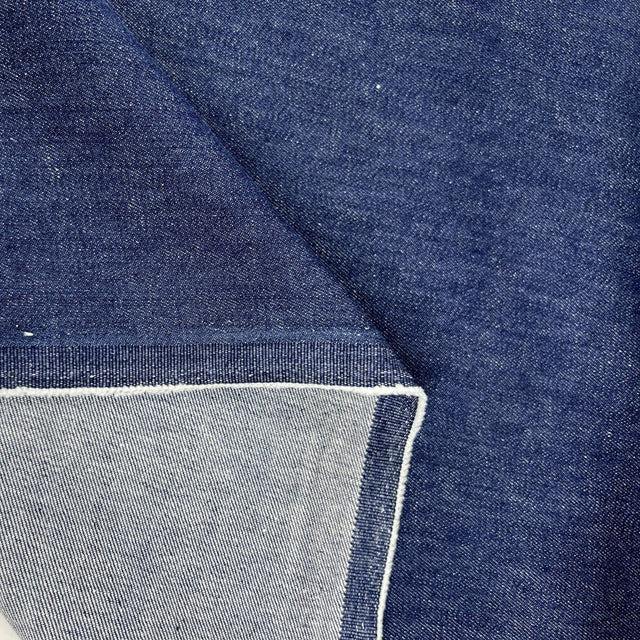 Como Moderno Denim Dario Cotton Elastane Blue Stretch Woven Fabric Fold