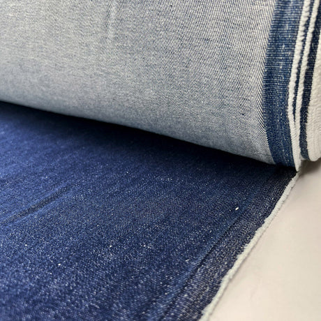 Como Moderno Denim Dario Cotton Elastane Blue Stretch Woven Fabric Roll
