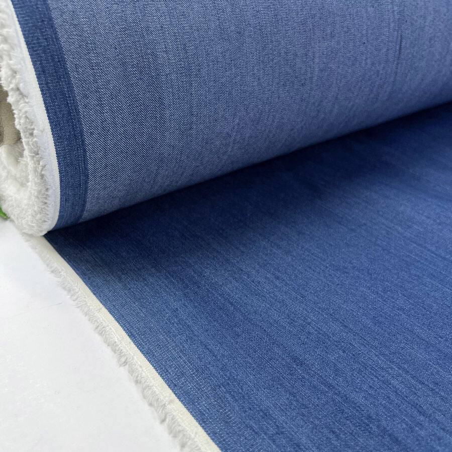 Como Moderno Denim Vittorio Cotton Elastane Blue Stretch Woven Fabric Roll