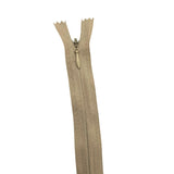 Concealed Nylon Zips Beige