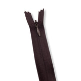 Concealed Nylon Zips Dark Brown
