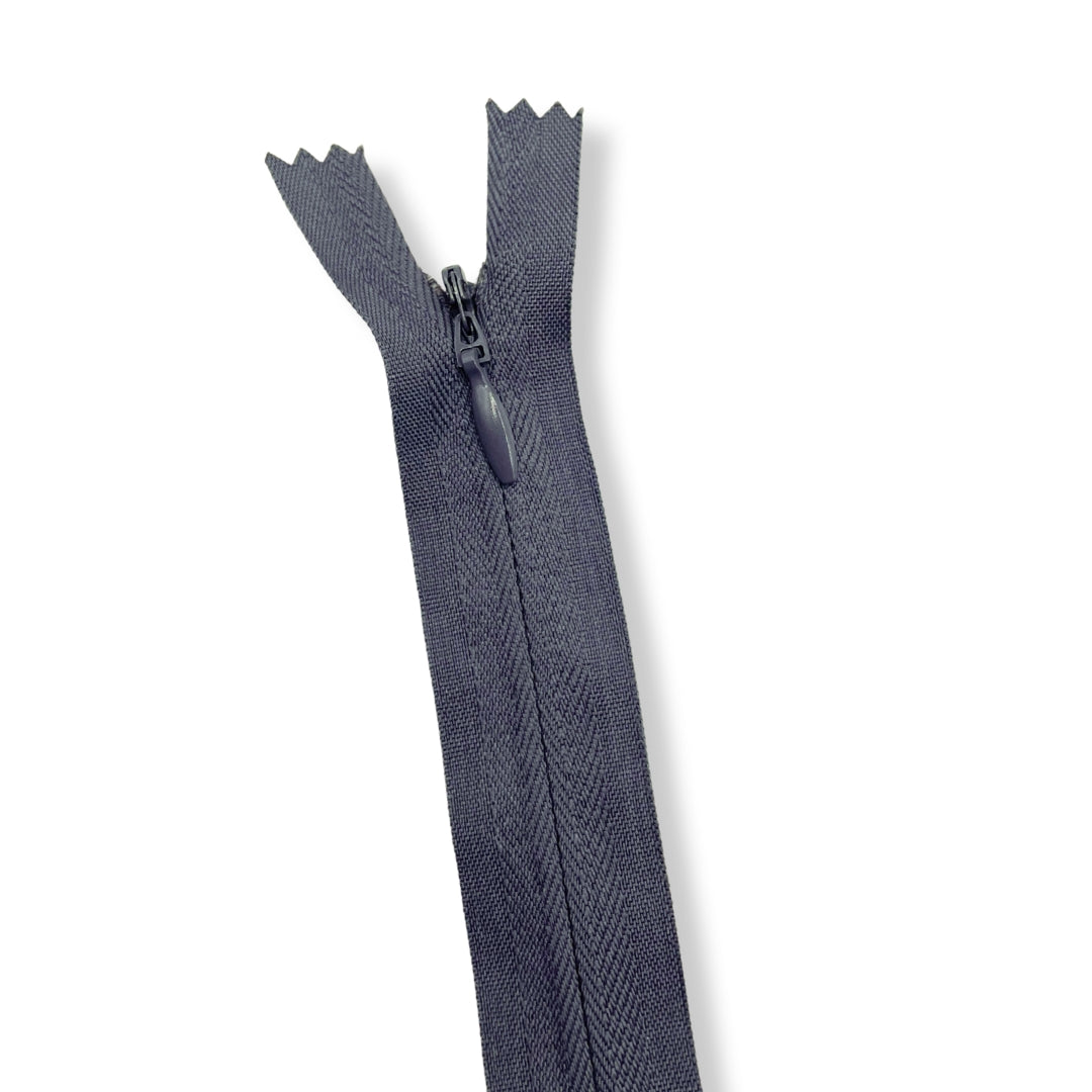 Concealed Nylon Zips Graphite Grey