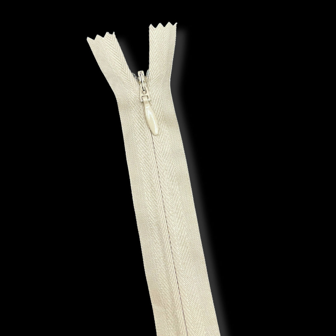 Concealed Nylon Zips Light Beige