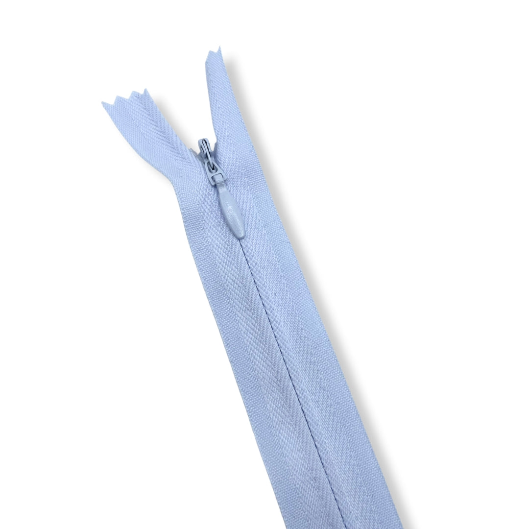 Concealed Nylon Zips Pale Blue