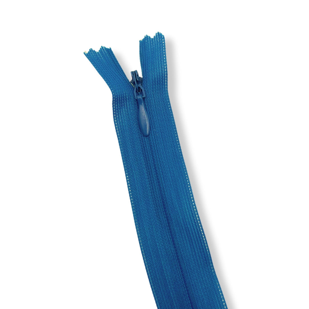 Concealed Nylon Zips Petrol Blue