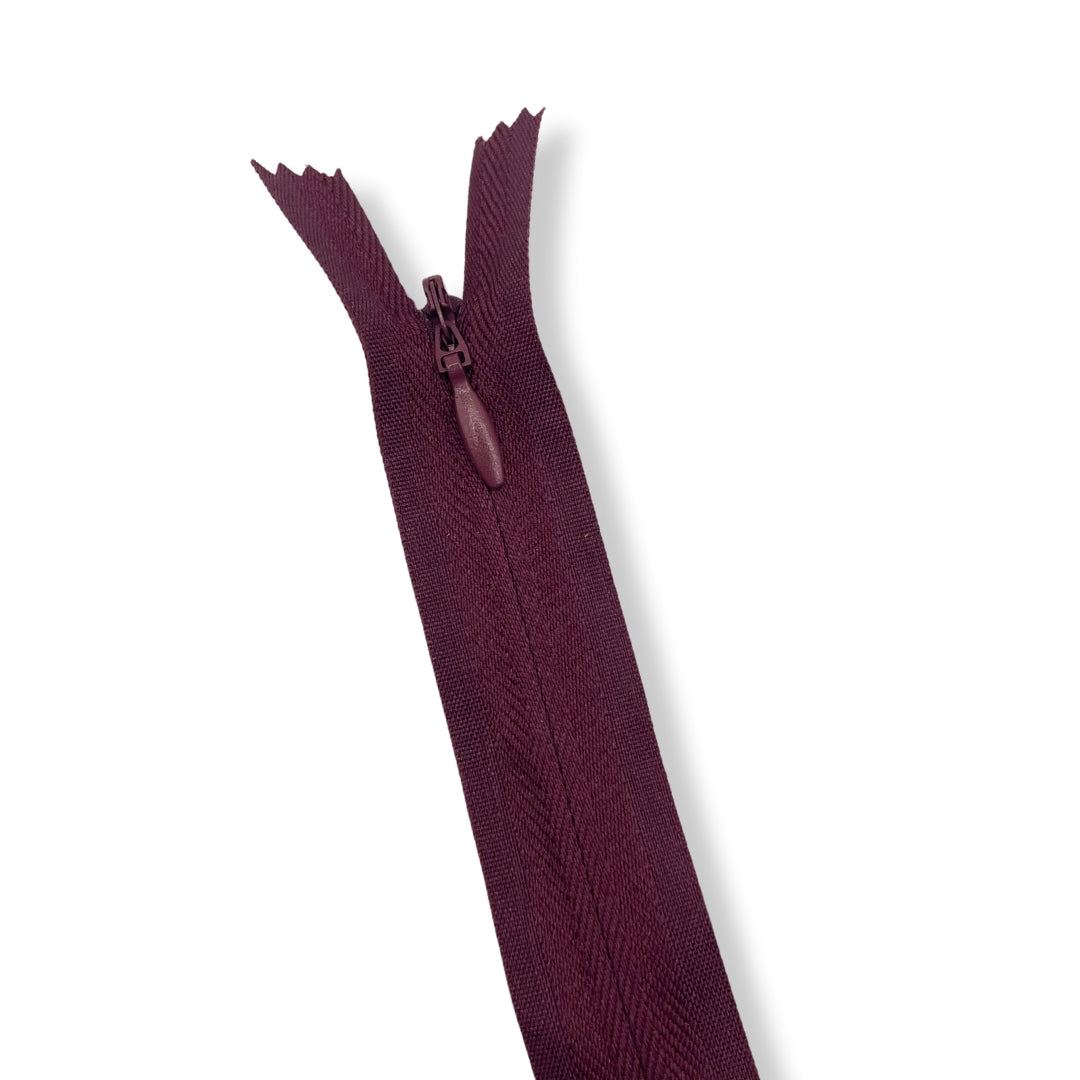Concealed Nylon Zips Plum