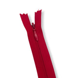 Concealed Nylon Zips Red