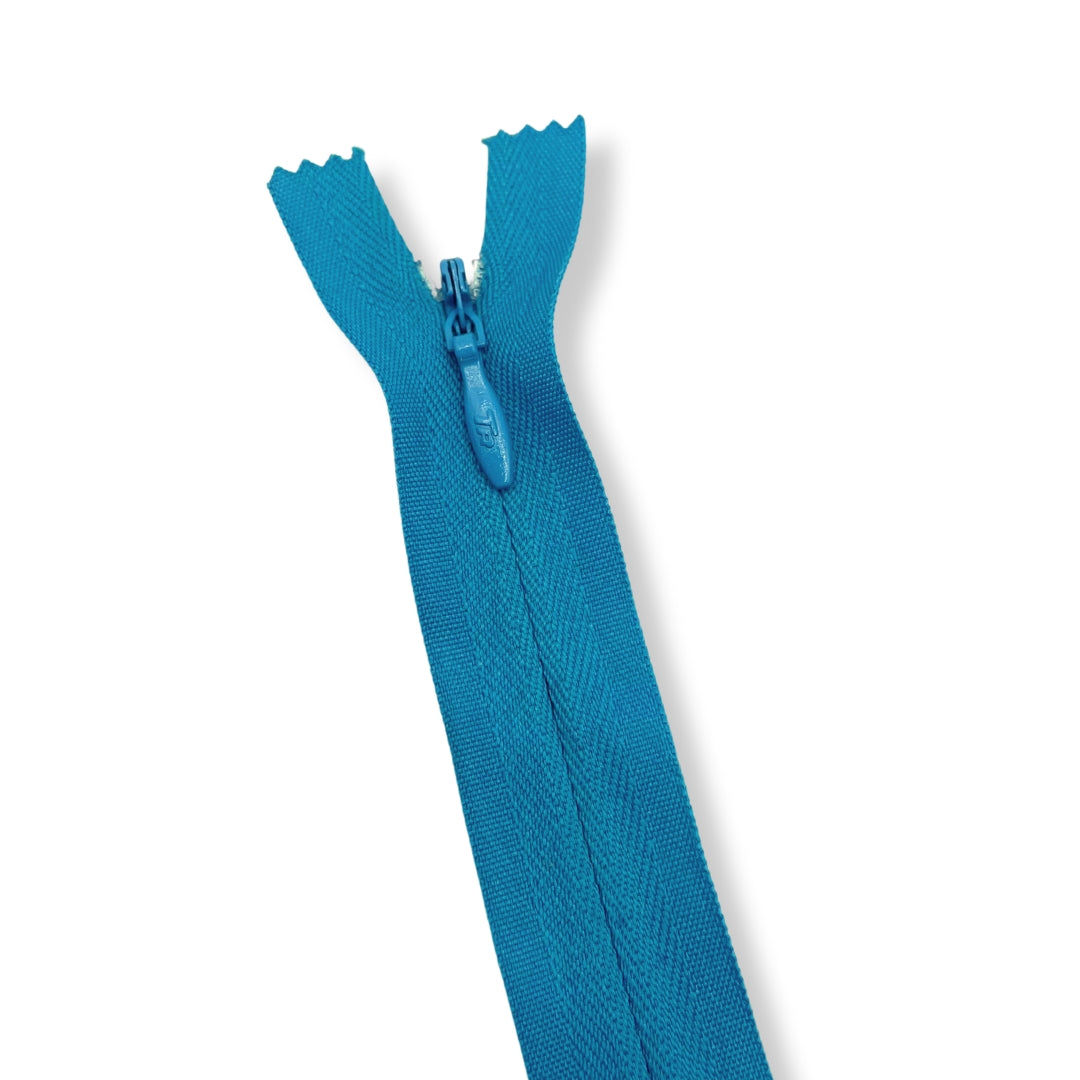 Concealed Nylon Zips Turquoise