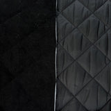 Corduroy Quilting Black Polyester Wadded Diamond Coating Fabric