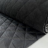Corduroy Quilting Black Polyester Wadded Diamond Coating Fabric Roll