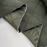 Corduroy Quilting Green Polyester Wadded Diamond Coating Fabric Fold