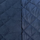 Corduroy Quilting Petrol Blue Polyester Wadded Diamond Coating Fabric