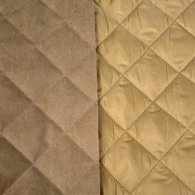 Corduroy Quilting Sand Polyester Wadded Diamond Coating Fabric