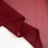 Core Range Chiffon Dark Red Polyester Dupatta Dyed Sheer Dress Fabric Fold