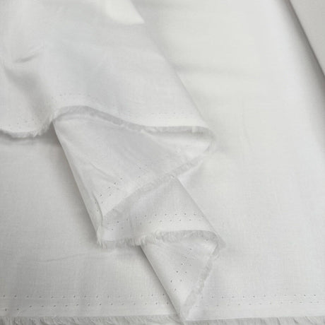 Core Range Cotton Lawn White Combed Woven Plain Dress Fabric Fold