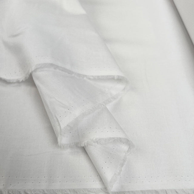 Core Range Cotton Lawn White Combed Woven Plain Dress Fabric Fold