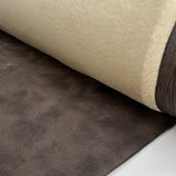 Corin Fur Backed Faux Leather Brown Polyester Coating Fabric Roll