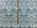 Cotton Canvas Cherry Thief Cotton Canvas Fabric Duck Egg Blue Floral Inspiered By William Morris Scale 2