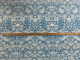Cotton Canvas Cherry Thief Cotton Canvas Fabric Duck Egg Blue Floral Inspiered By William Morris Scale