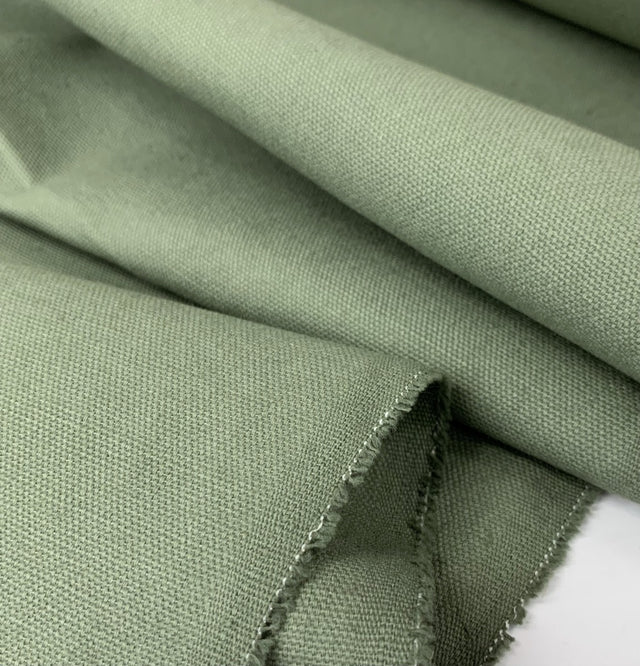 Cotton Canvas Sage 100%Cotton Khaki Fold