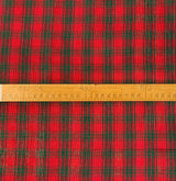 Cotton Lourex Red Tartan Scale