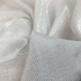 Cotton Lurex Pale Silver Metallic Craft Fabric Close Up