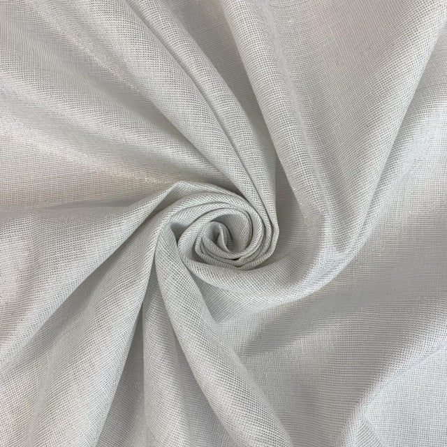Cotton Lurex Pale Silver Metallic Craft Fabric Swirl