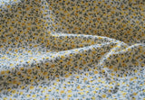 Cotton Poplin Print Tiny Yellow Rose