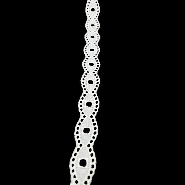 Cotton Austrian Broderie Anglaise Trim Dorothy 20mm Wide