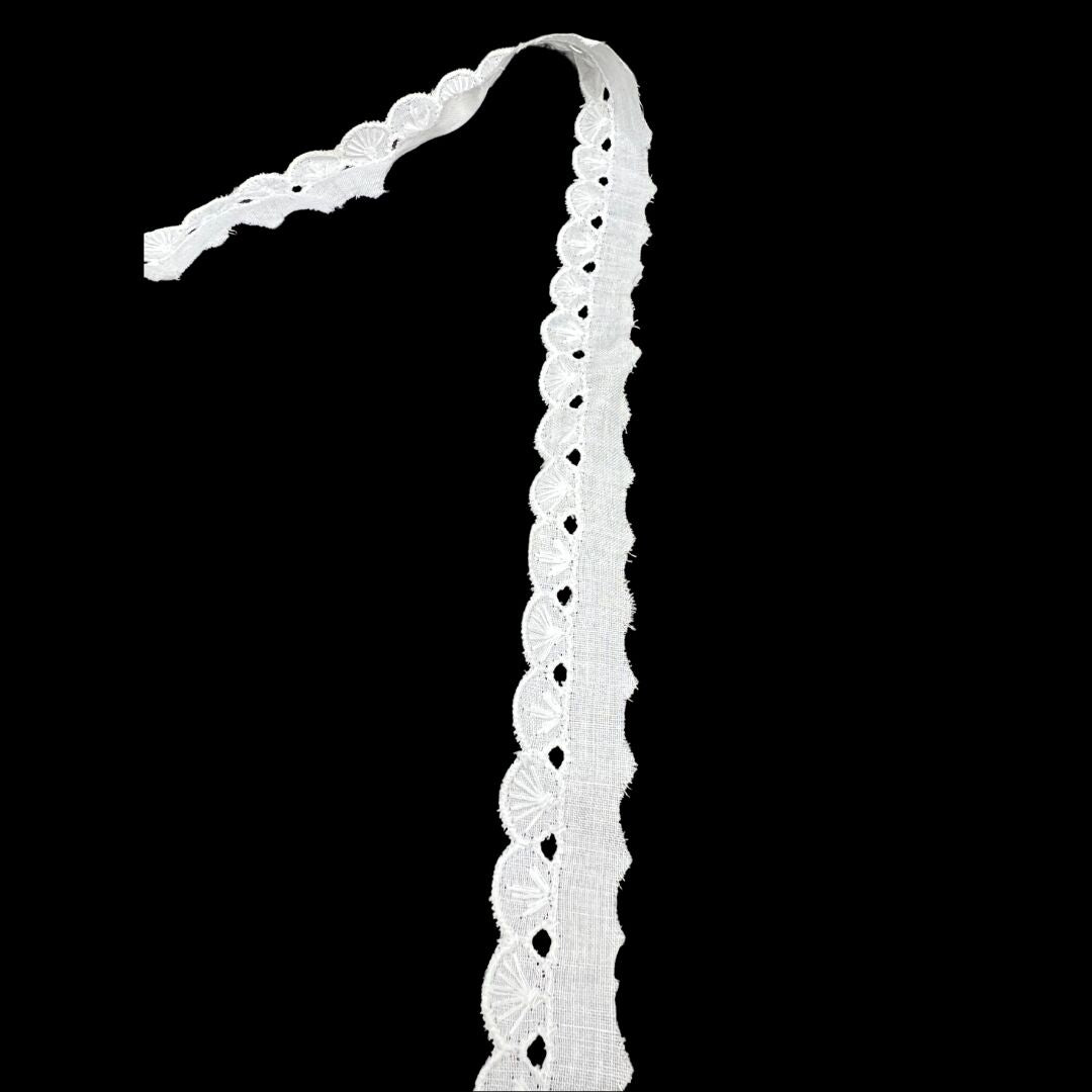Cotton Austrian Broderie Anglaise Trim Jayne 19mm Wide