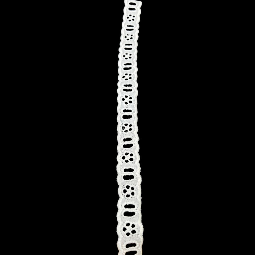 Cotton Austrian Broderie Anglaise Trim Mary 5 Hole