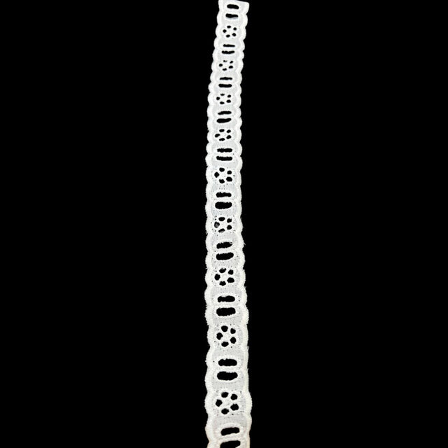 Cotton Austrian Broderie Anglaise Trim Mary 5 Hole
