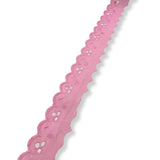Cotton Austrian Broderie Anglaise Trims Pink