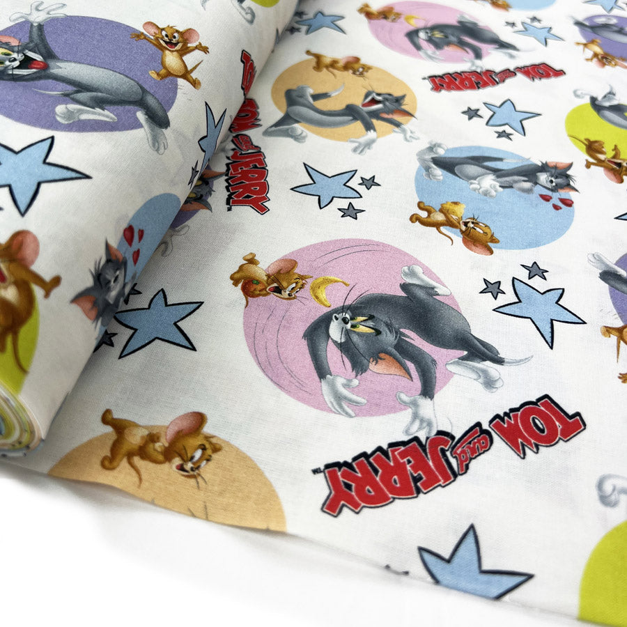 Cotton Craft Fabric Childrens Cartoon Tom And Jerry Print Bolt