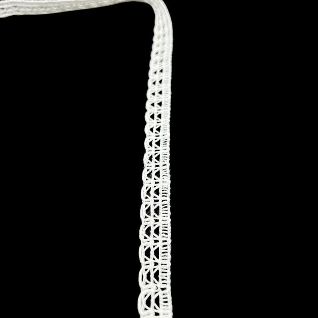 Cotton Crochet Lace Ribbon Arch White 10mm Wide