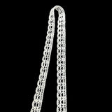 Cotton Crochet Lace Ribbon Arch White 10mm Wide Fold