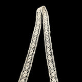 Cotton Crochet Lace Ribbon One Hole Beige 15mm Wide Fold