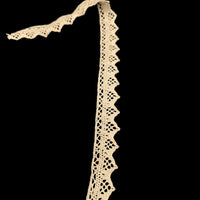 Crochet Lace Trim - Spike - Beige