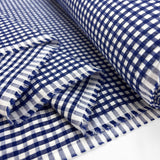 Cotton Dress Fabric Proper Seersucker Royal Check Fold