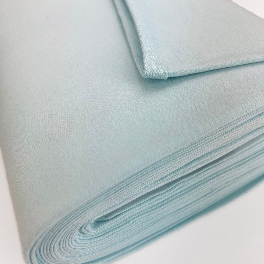 Cotton Elastane Jersey Fabric Organic Plain French Terry Sky