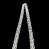 Cotton Ivory Crochet Lace Ribbon Eyelet 13mm Wide Fold
